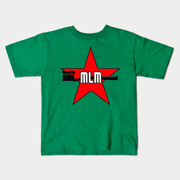 MLM Marxism-Leninism-Maoism Toothbrush Logo Kids T-Shirt by WellRed